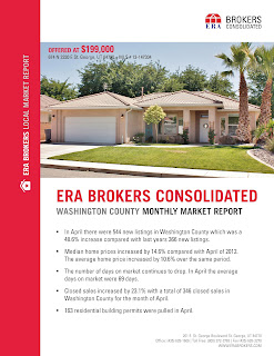 ERA Brokers Consolidated recently published its April 2013 Monthly Market Report covering an update for Washington County. The market report provides statistics of home prices, building permits and compares them with last years numbers for Washington County.