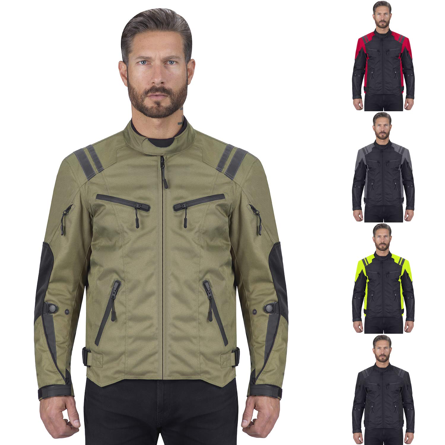 Moto Apparels Textile Motorcycle Jacket for Men All Weather