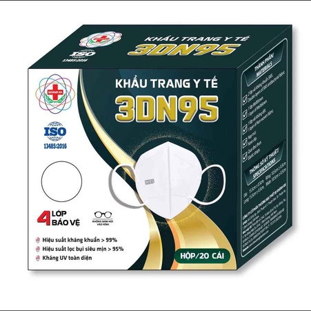 [HỘP] KHẨU TRANG KHÁNG KHUẨN 3DN95