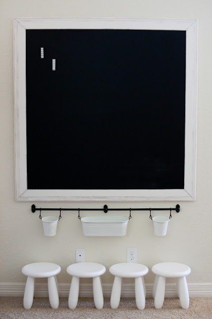 framed magnetic chalkboard