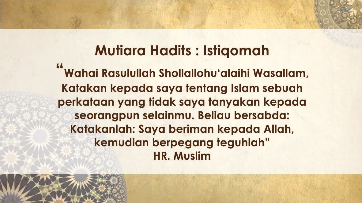 Makna Dari Istiqomah Adalah