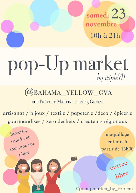 Flyer Pop-Up Market - Genève samedi 23 novembre 2019