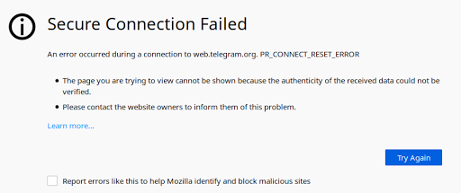 PR_CONNECT_RESET_ERROR