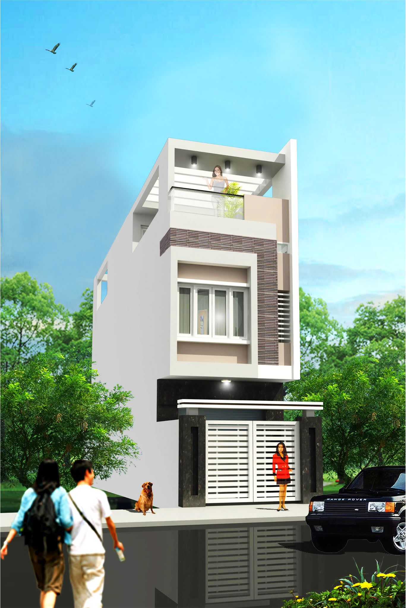 Phối cảnh thiết kế nhà phố quận 12 Phối cảnh thiết kế nhà phố quận 12