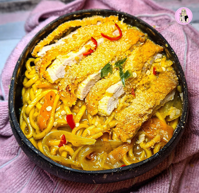 Chicken Katsu Curry Noodle Bowl Low Calorie Slimming Fakeaway Recipe