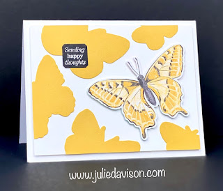 Stampin' Up! Tiled In Color Butterfly Bijou Cards + VIDEO ~ www.juliedavison.com #stampinup