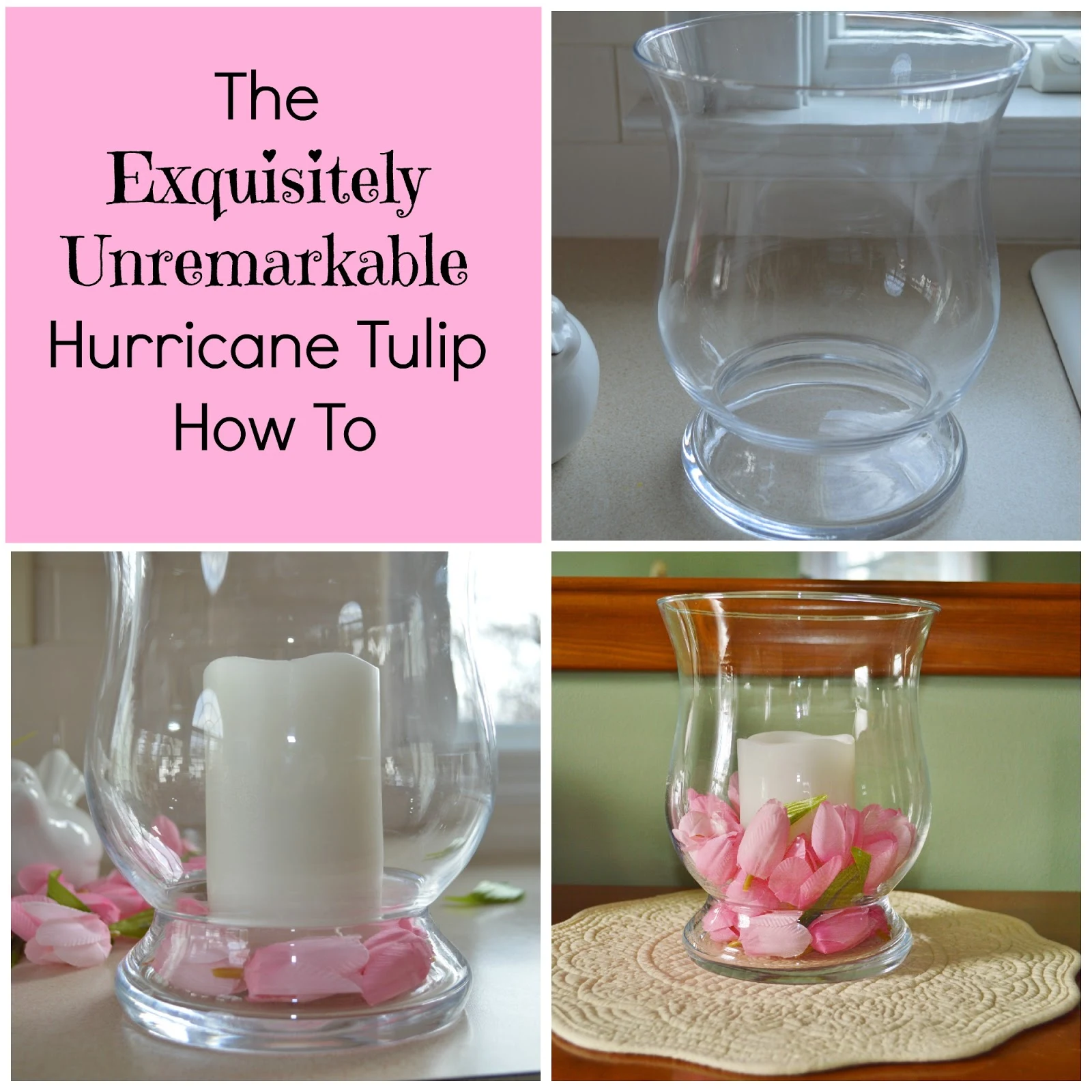 Floral Hurricane Candle Decor