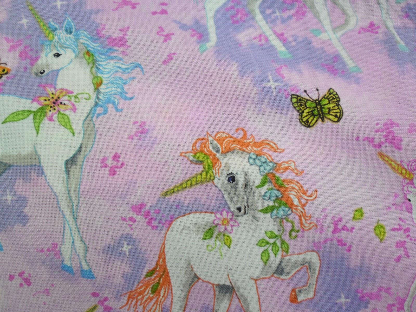 Village Books and Crafts Unicorn fabric