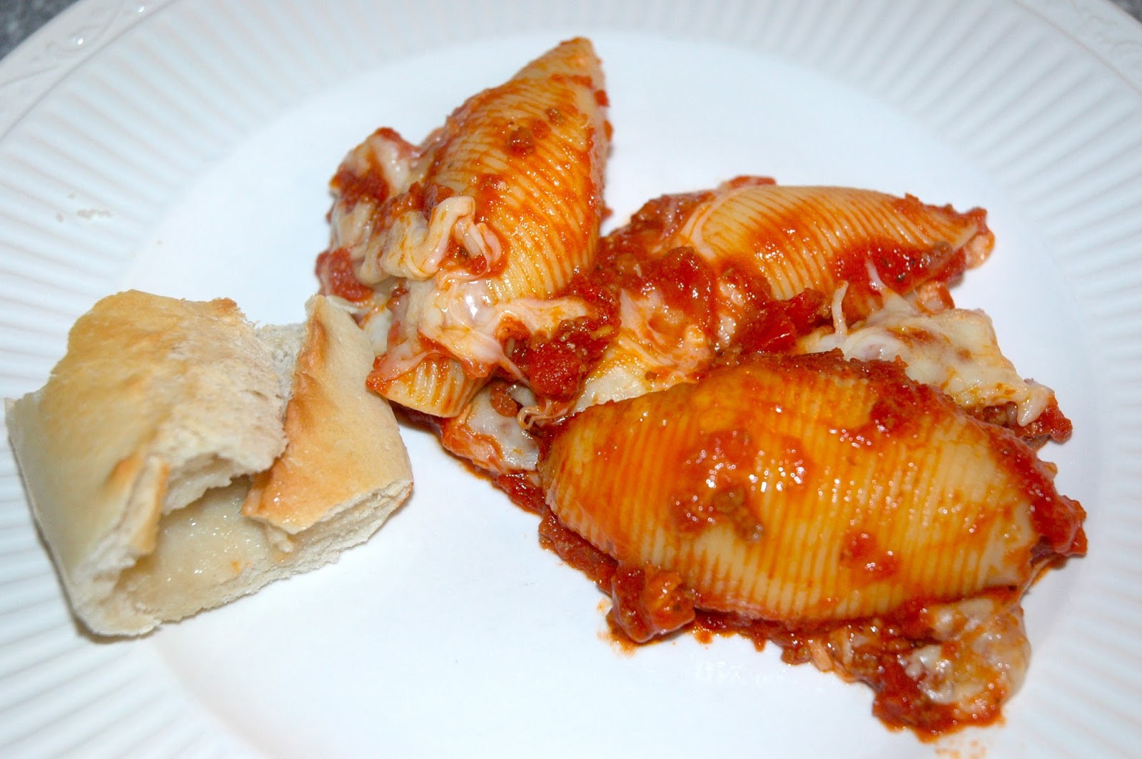 The Sugared and Spiced Kitchen: Stuffed Shells with Meat Sauce (Great ...