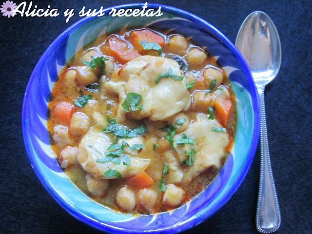 POTAJITO DE GARBANZOS CON COCOCHAS DE BACALAO