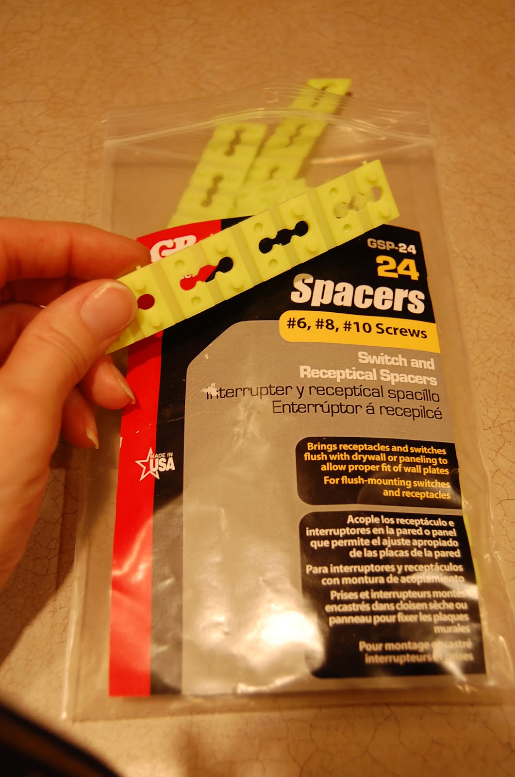 Pieces of Molly Electrical Spacers