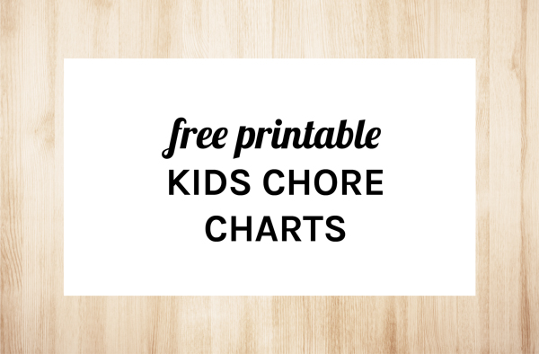 Free Printable Kids Chore Charts by Eliza Ellis