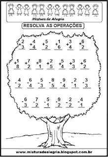 operações Atividades de matemática e primavera