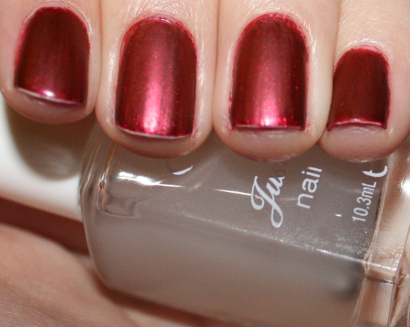 Ruby Red Nails E.L.F Red Velvet