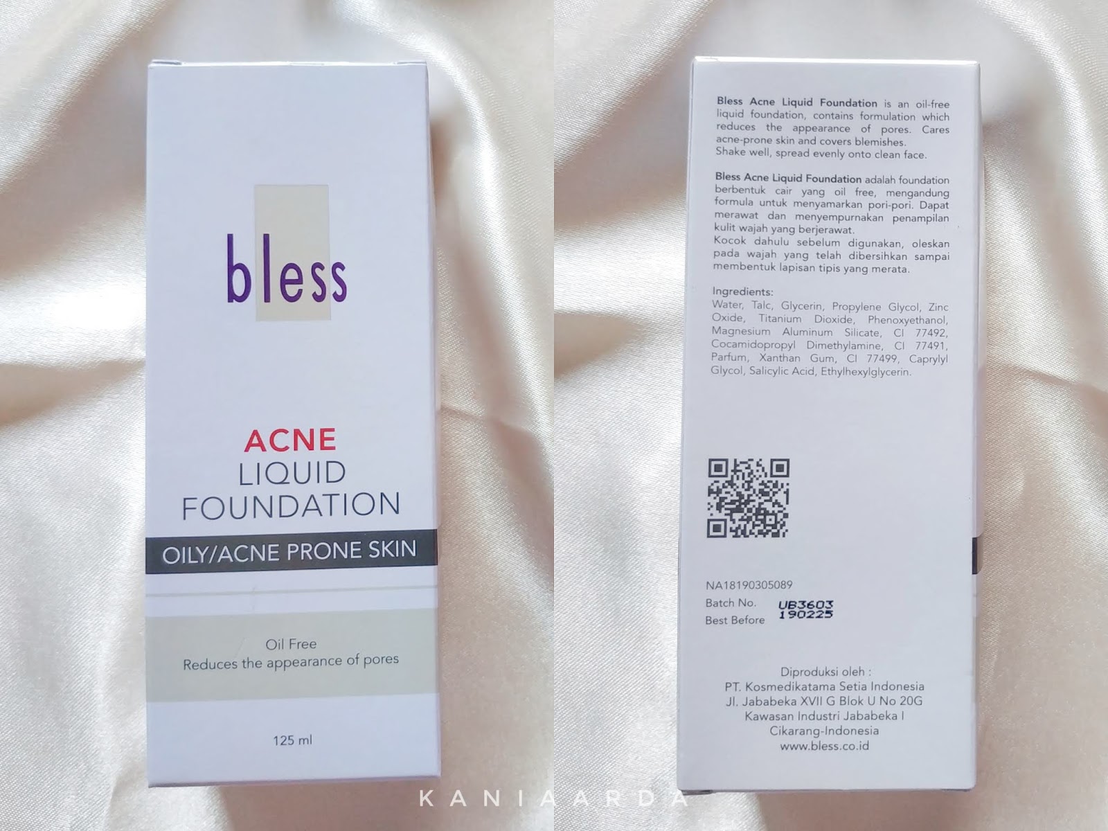 REVIEW Bless Cosmetics Bless Acne Liquid Foundation & Bless Acne
