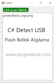 C# Detetc USB Flash Bellek Algılama