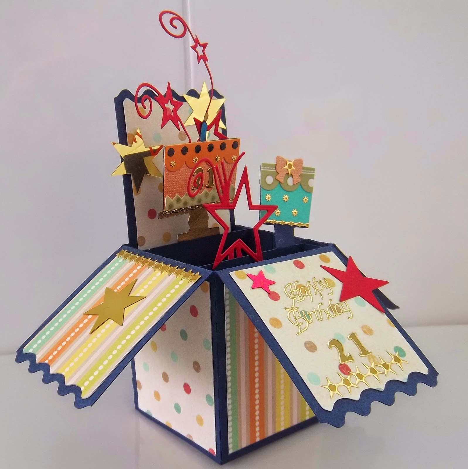 Cute Critter Cards Pop Up Box Card 21st Birthday