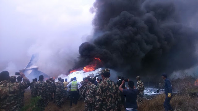  Photos: At least 38 dead after Bangladeshi plane with 67 passengers crashes and bursts into flames at airport in Nepa