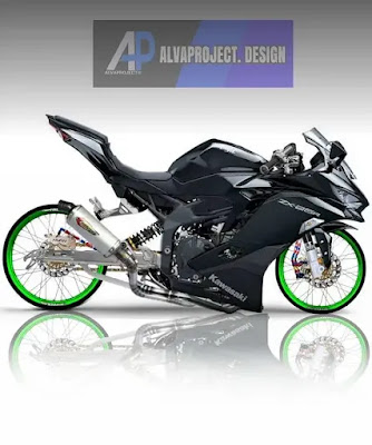 Baru preorder, Ide modifikasi Kawasaki ZX25R menjadi ban cacing sudah ada.