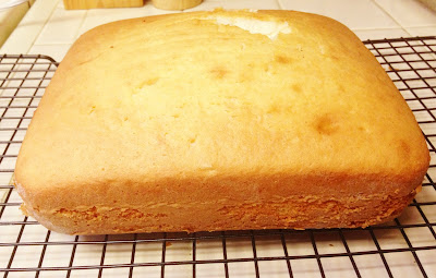 baked cake on cooling rack