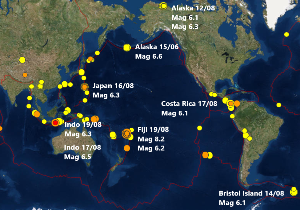 Seemorerocks: Earthquakes on the Pacific Rim