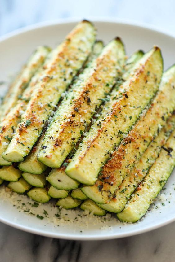 Crisp, tender zucchini sticks oven-roasted to perfection. It’s healthy, nutritious and completely addictive!