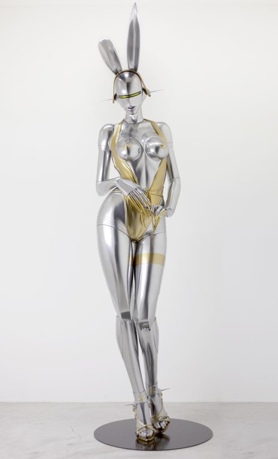 Hajime Sorayama ilustrações esculturas arte mulheres robôs metálicas sensuais cyberpunk vintage provocante peitos metalizados fetiche sadomasoquismo