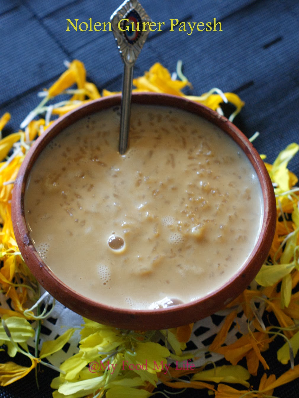 My Food My Life : Nolen Gurer Payesh ( Rice Pudding with Datepalm