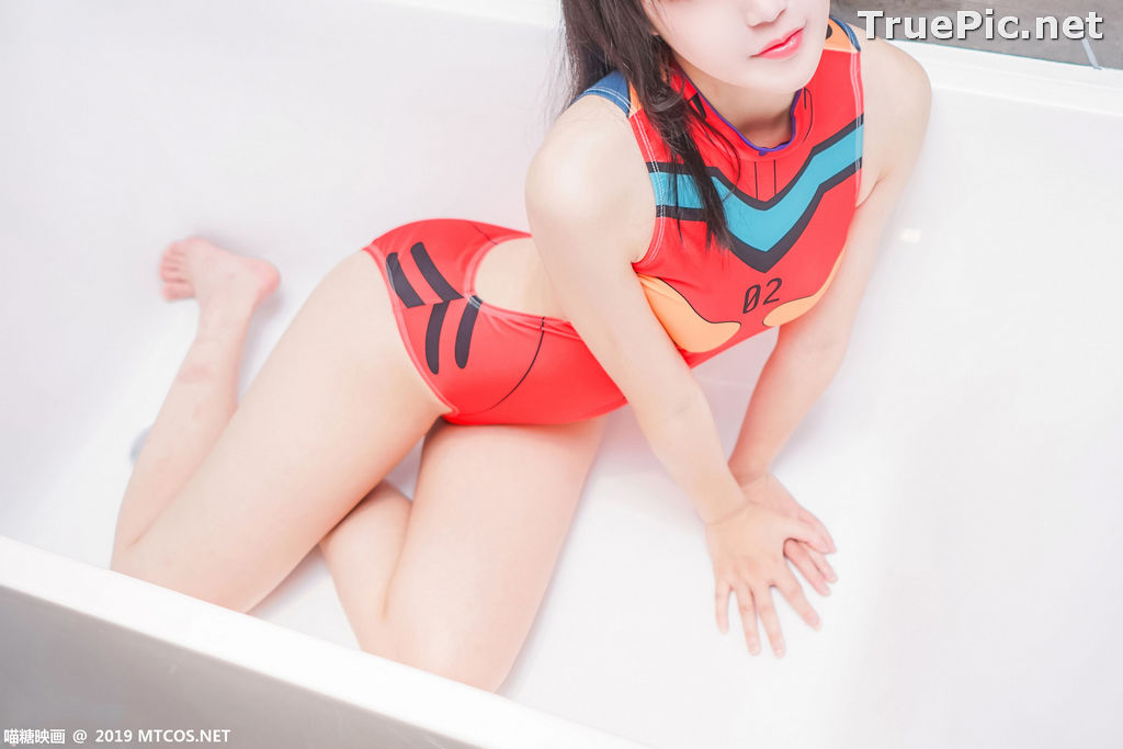 Image [MTCos] 喵糖映画 Vol.038 – Chinese Cute Model – Red Line Monokini - TruePic.net - Picture-9