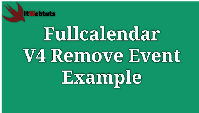 Fullcalendar V4 Remove Event Example