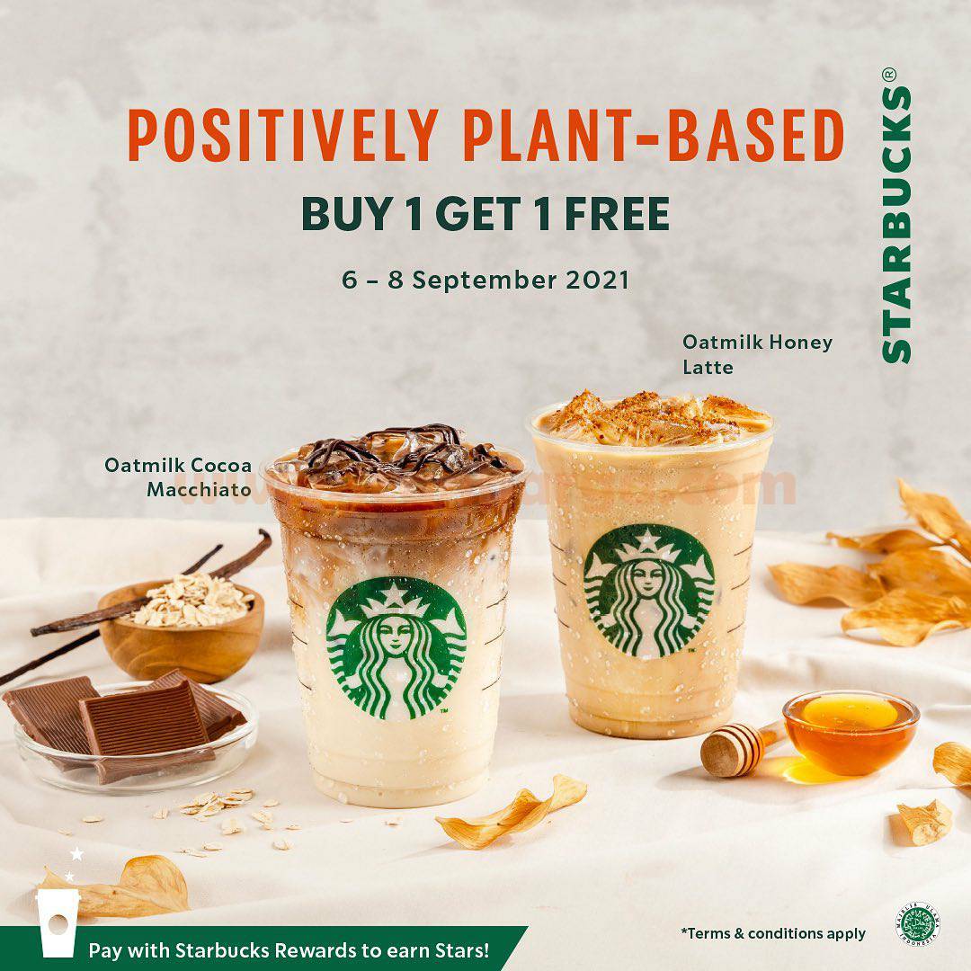 Promo Starbucks Positively Plant-based Buy 1 Get 1 Free Scanharga