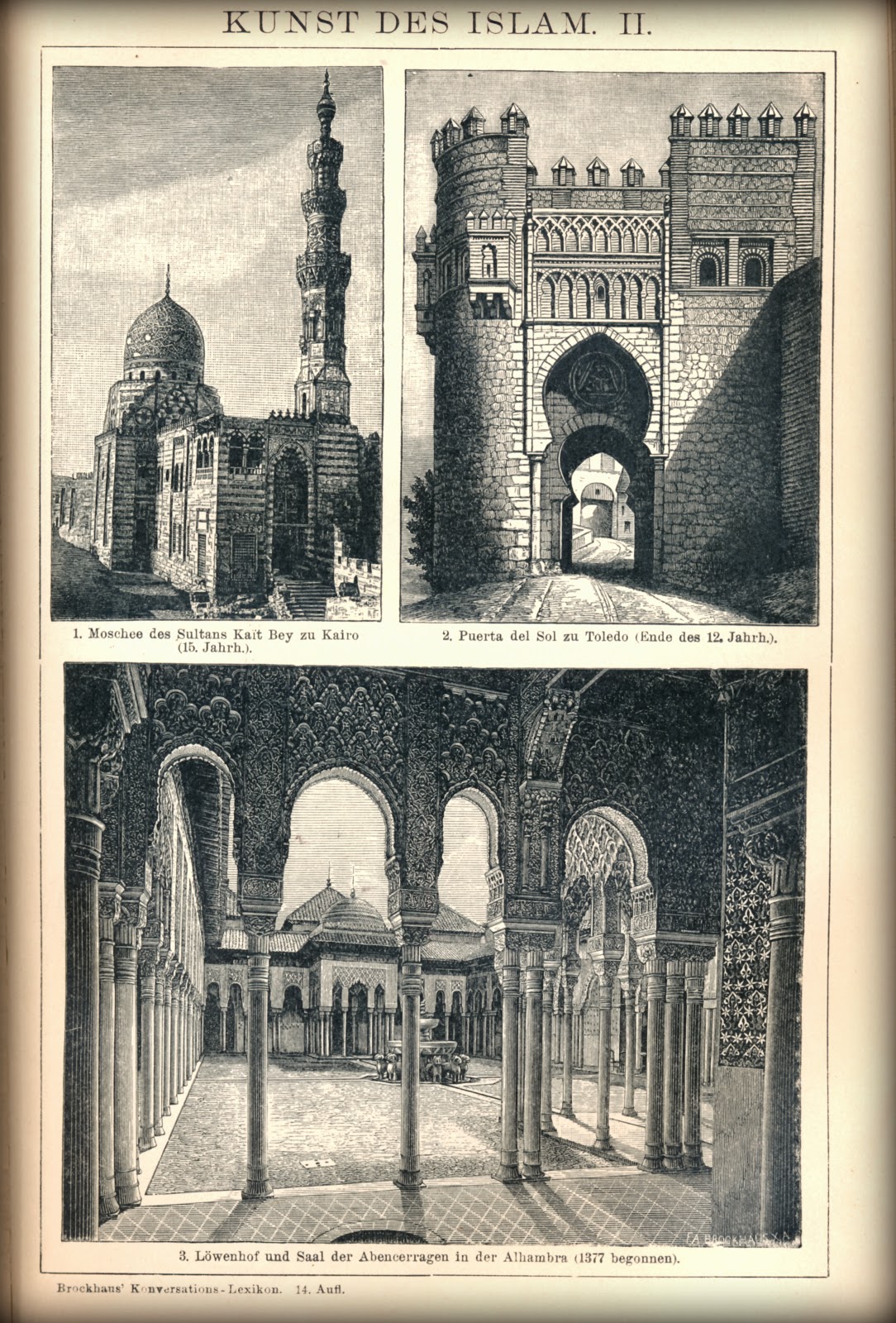 Beide Bildtafeln "Kunst des Islam" aus Brockhaus Konversationslexikon 1906