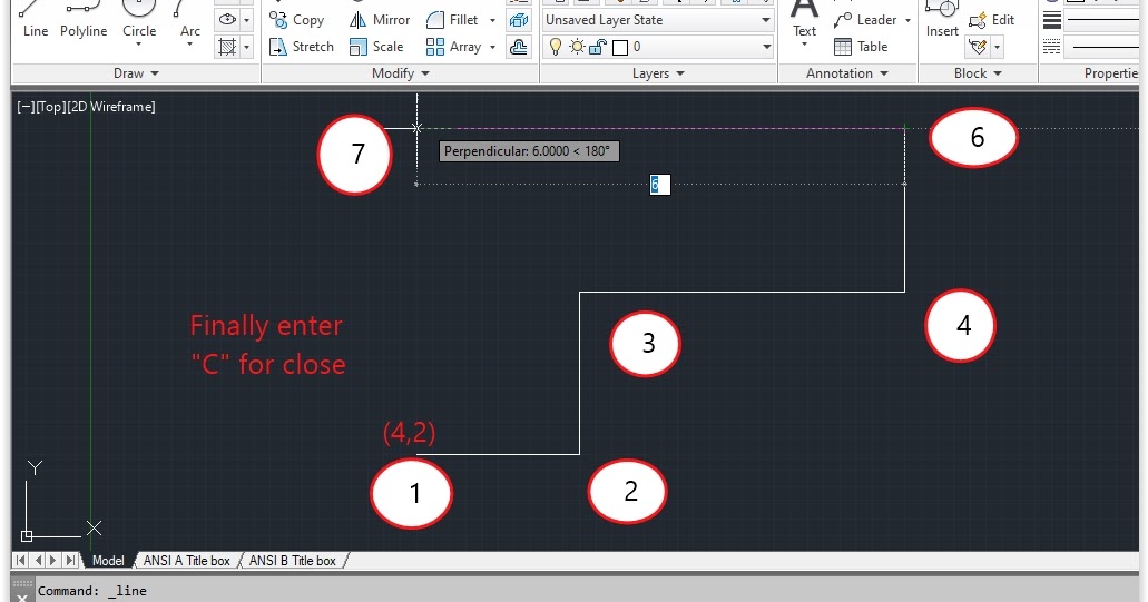 Step by step procedure to create CIRCLE in AutoCAD