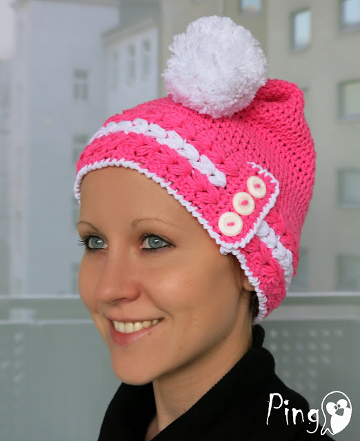 Isabella Street Hat - Crochet pattern by Pingo - The Pink Penguin