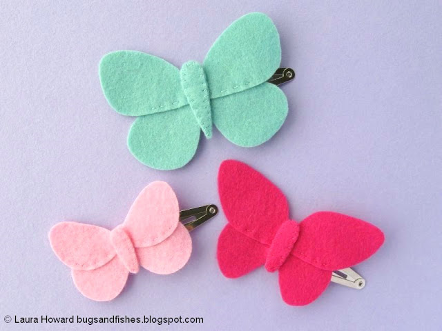 Felt Butterfly Hair Clips Felt Butterfly Hair Clips Tutorial