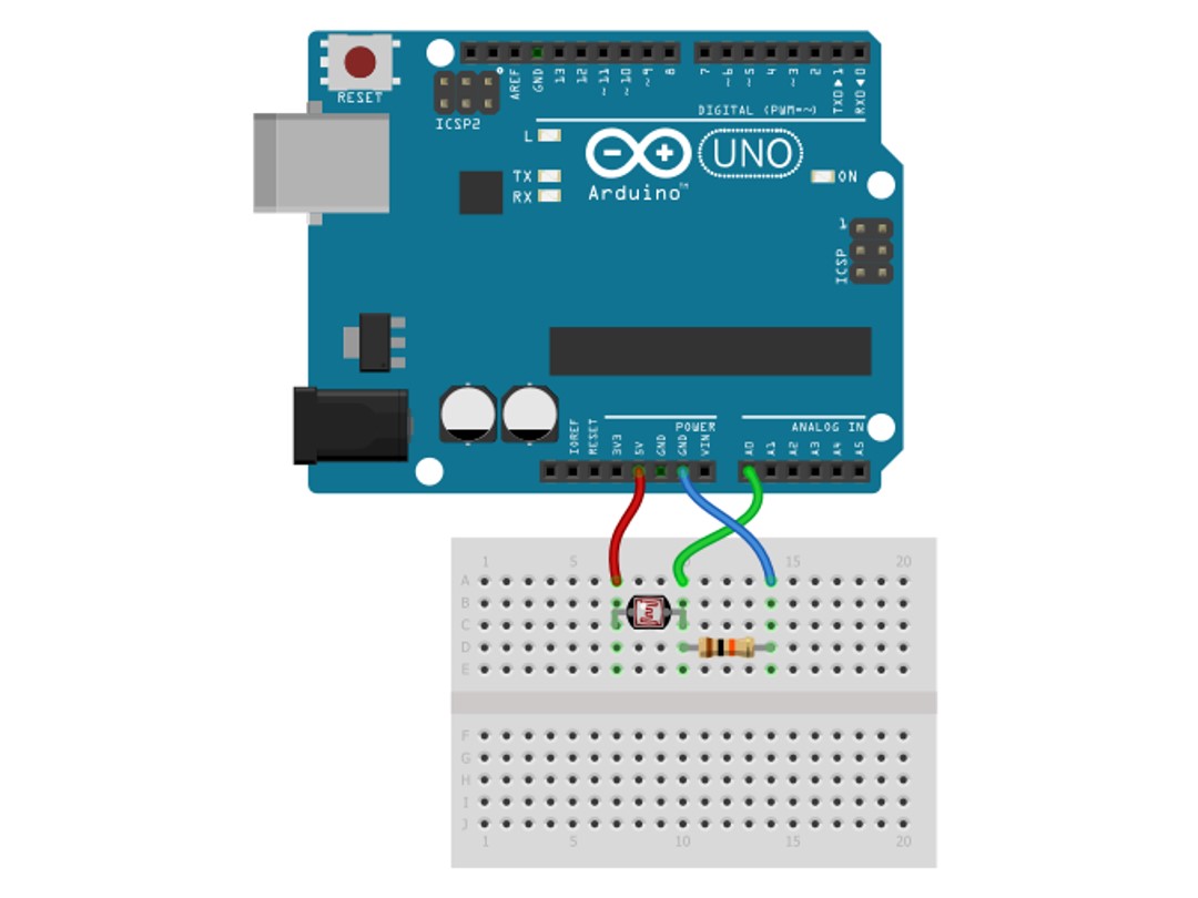 LDR (Light Sensor) with Arduino - zkl doc - blog.zerokol.com