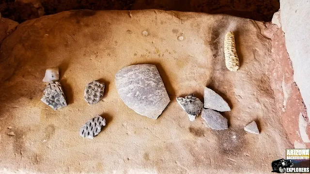 Indian artifacts from Utah Comb Ridge