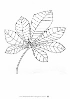 liść kasztanowca szablon