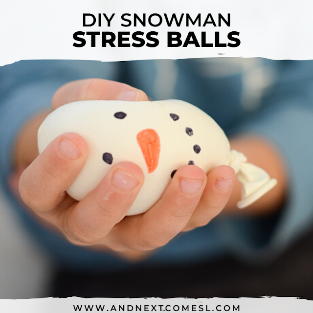Homemade snowman stress balls: How to make a stress ball DIY