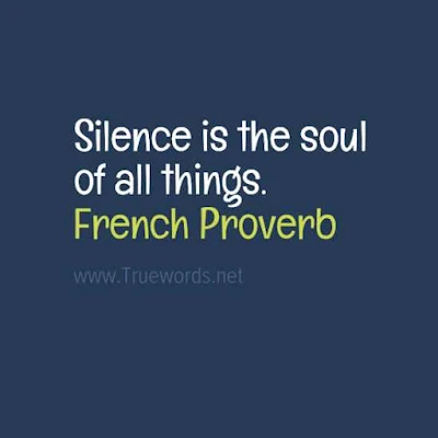 Silence is the soul of all things.