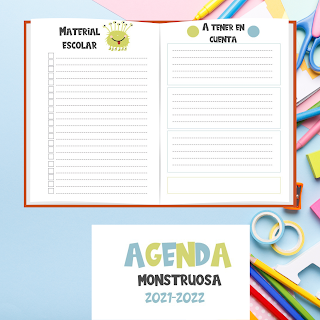 AGENDA ESCOLAR, A5, 2021, 2022, PDF, IMPRIMIR, MOSNTRUOS, HADAS, MARY POPPINS, INDIOS, VAQUEROS, WILD WEST