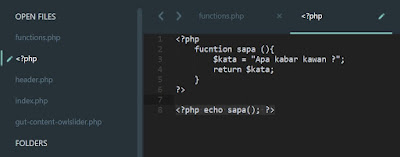 Bagaimana cara menggunakan function tanpa harus di echo ?