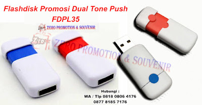 USB Flashdrive Dual Tone Push FDPL35, Flashdisk promosi FDPL35 White Red, USB Dual-Tone Push (Kode: H-FDPL35), Flashdisk Promosi Plastik dengan harga termurah