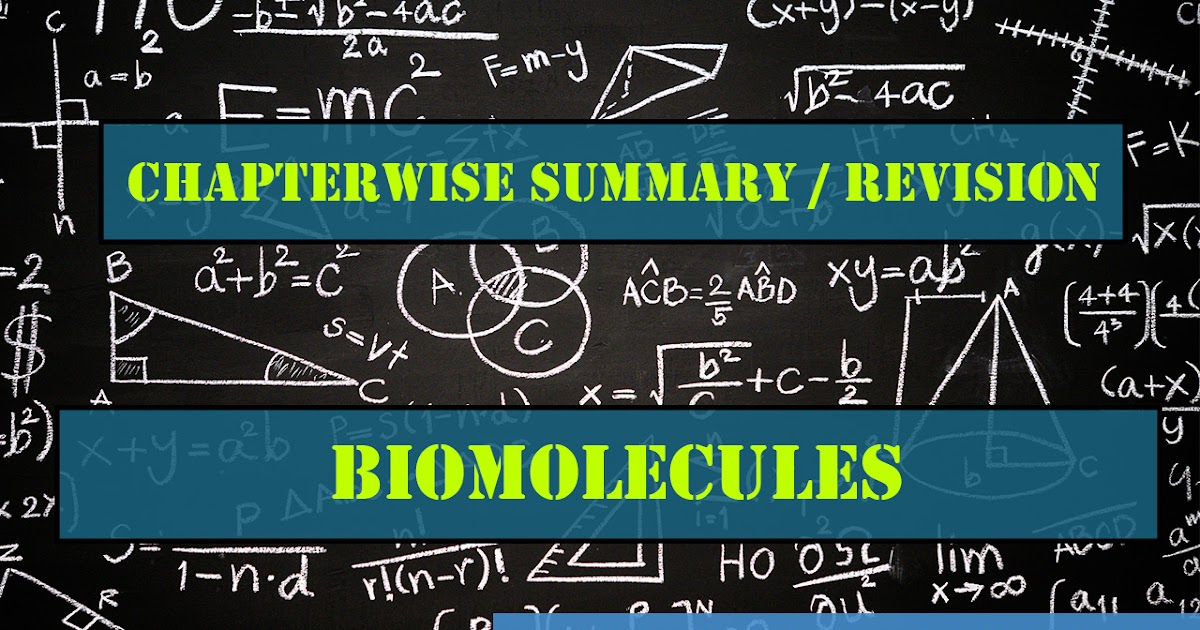 Biomolecules Summary (Notes) Science Hub x Code and Concepts