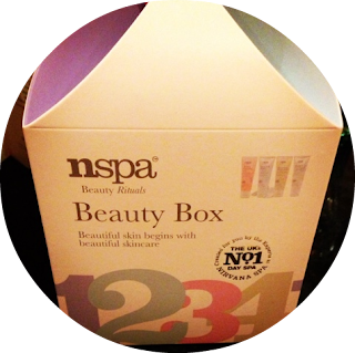 A picture of a box of NSpa items won in a raffle