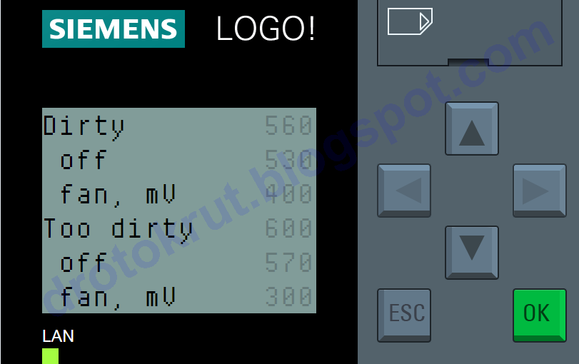 Картинка дисплея Siemens Logo 8 с его web-сервера
