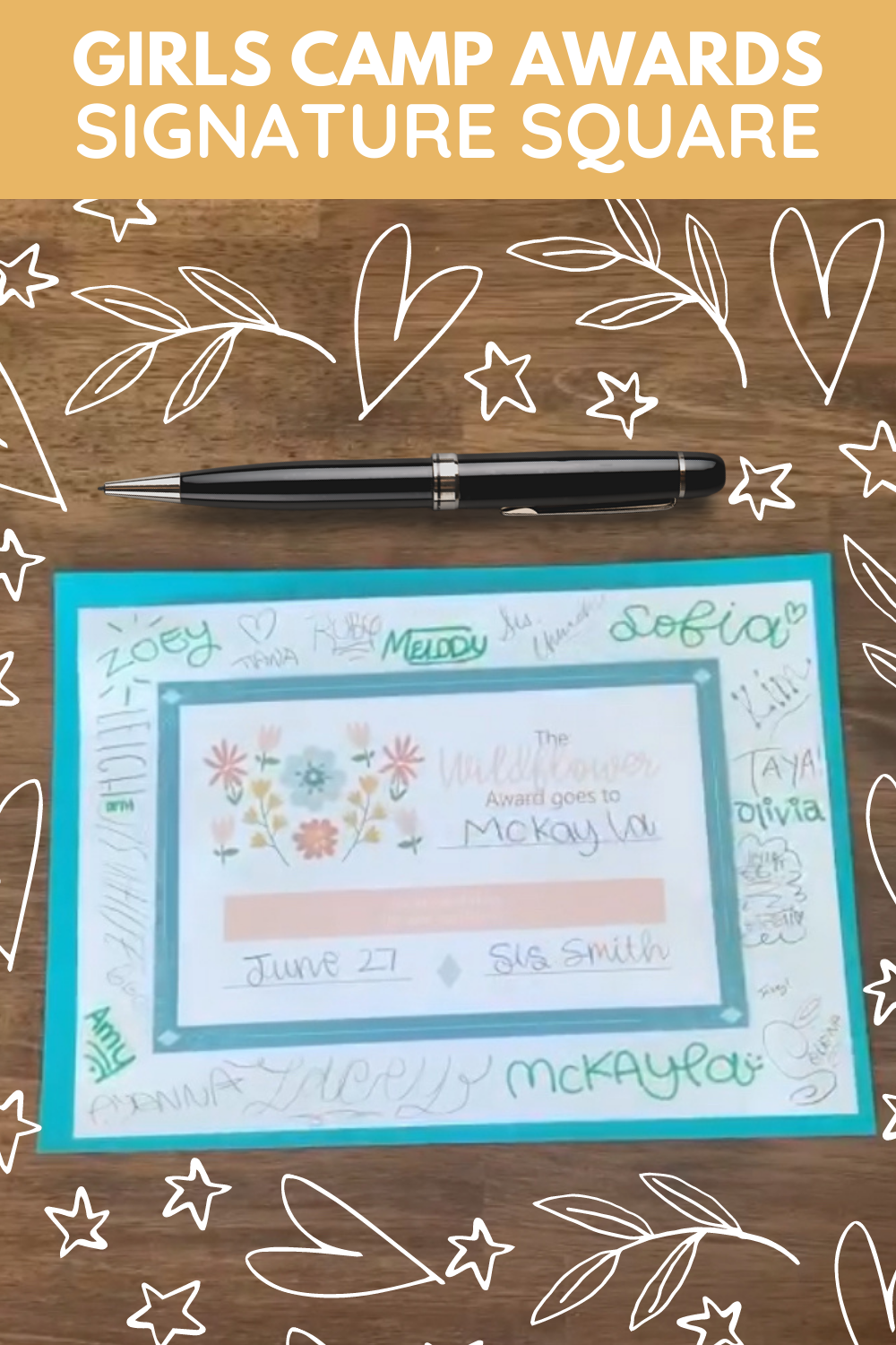Printspiration: girls camp awards: three ways