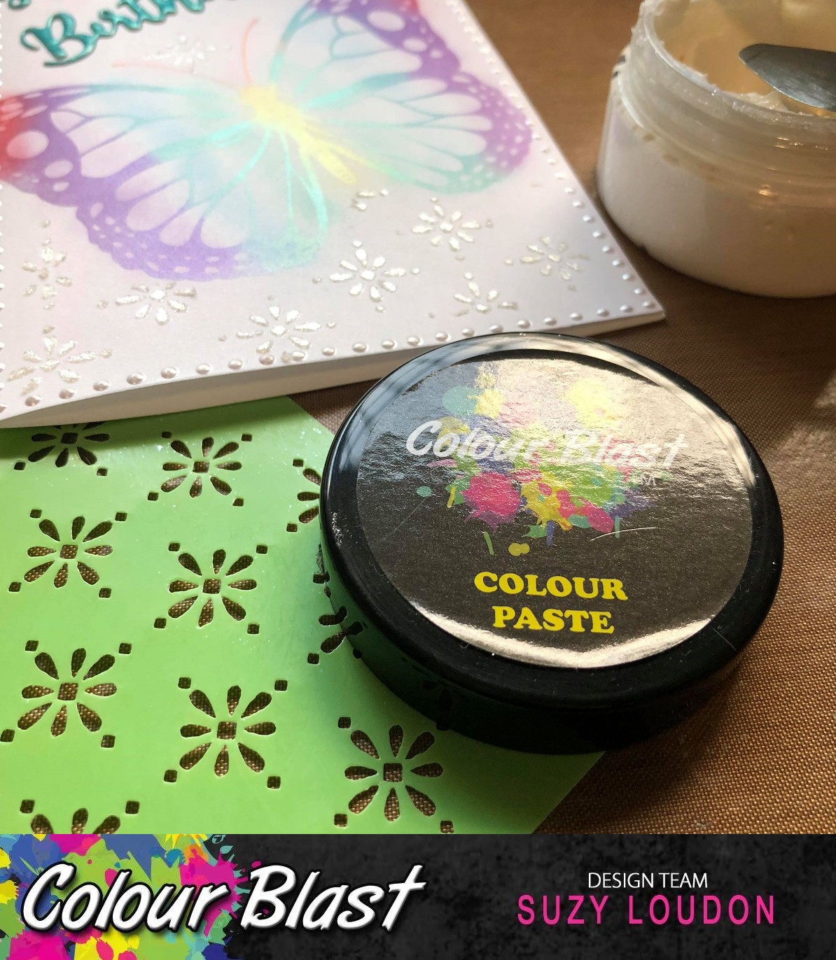 Colour Blast by Bee Arty Mica Powder Cards by Suzy Loudon