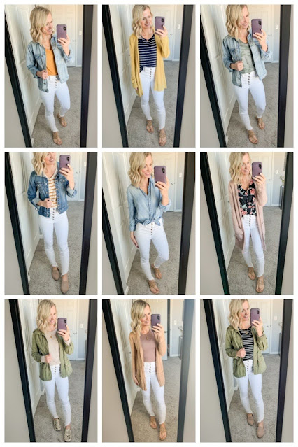 Mom-Friendly Outfits Wearing White Jeans