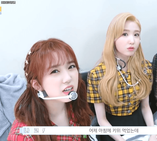 IZ*ONE 키위 먹고 알러지 난 나코